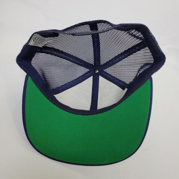 NOS Utility Patch Trucker Hat Tonkin Cap Gold Leaf Vintage Snapback Mesh NEW - Picture 3 of 5